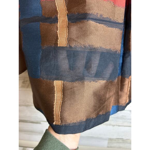 Joseph Ribkoff Women's 4 Abstract Mandarin Collar 3/4 sleeve jacket lightweight - Picture 9 of 9